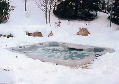 Soaking in a Winter Wonder Spa