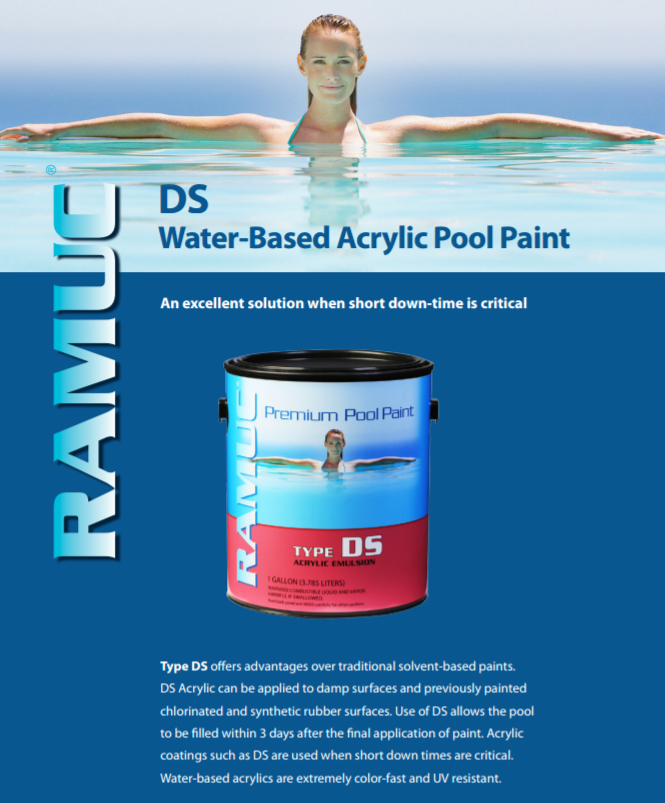 Acrylic Pool Paint Type Ds Dampset Water Based Ramuc