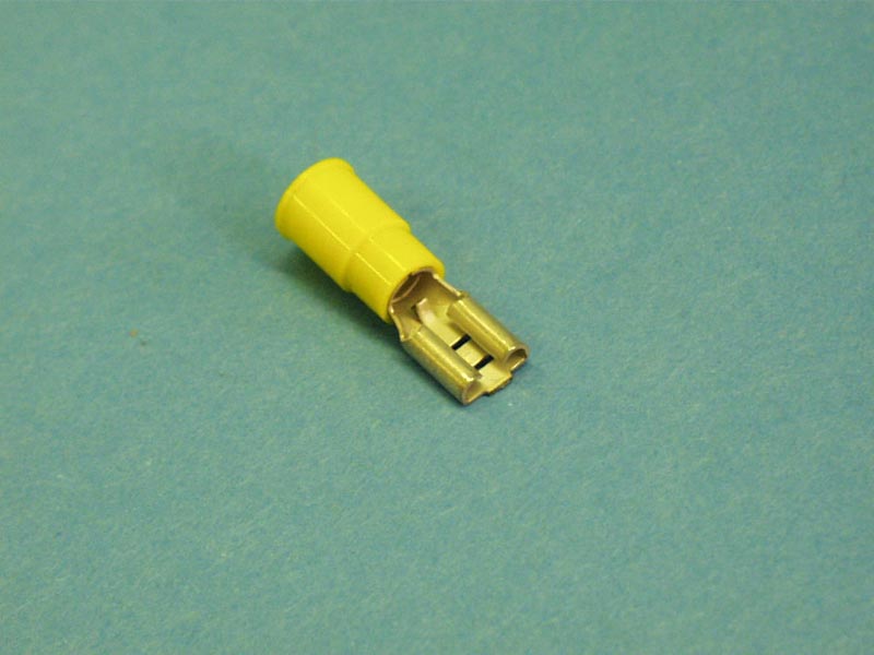 12-10 - Wire Terminals,.250 Spade,12-10 Gau,Yellow,(25 Pk) - 12-10
