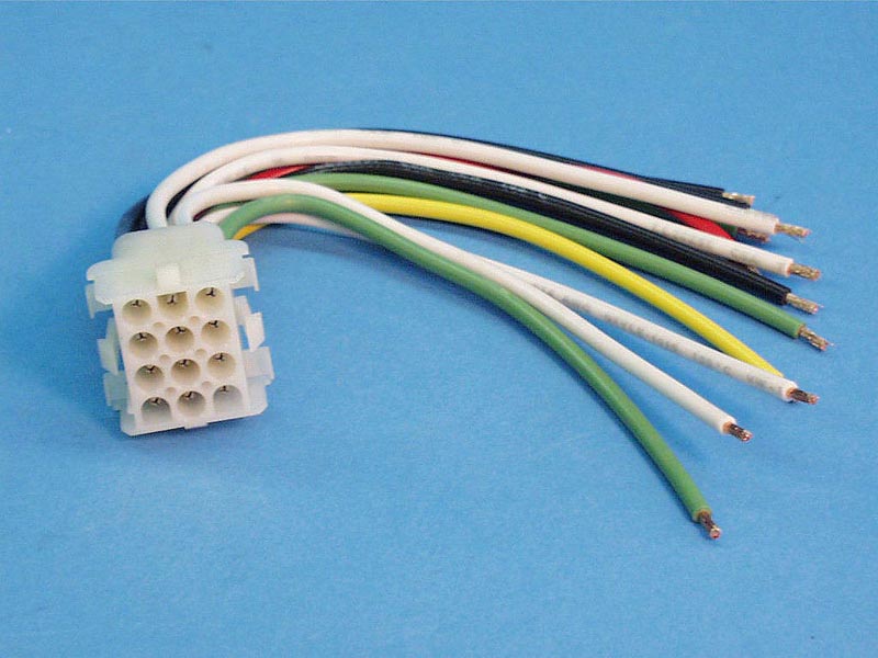 12PINFEMALE - Molex,12 Pin Female Amp Plug W/ Male Pins, W/ wires - 12PINFEMALE