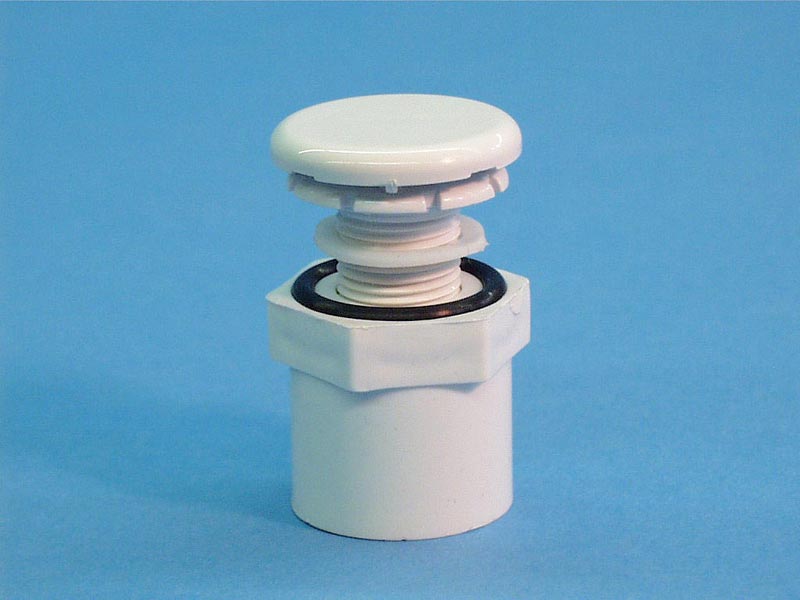 670-2150 - Air Injector,WATERW,Lo-Profile,3/4 Inch H,1 Inch Spg x 3/4 Inch S,Wht - 670-2150