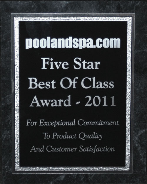 Poolandspa.com Best Of Class Award - 2011