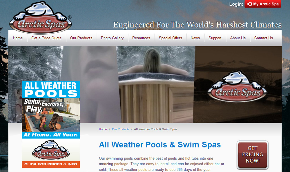All Weather Pools & Swim Spas By Arctic Spas